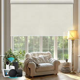 Motorized Roller Shades 100% Blackout Linen
