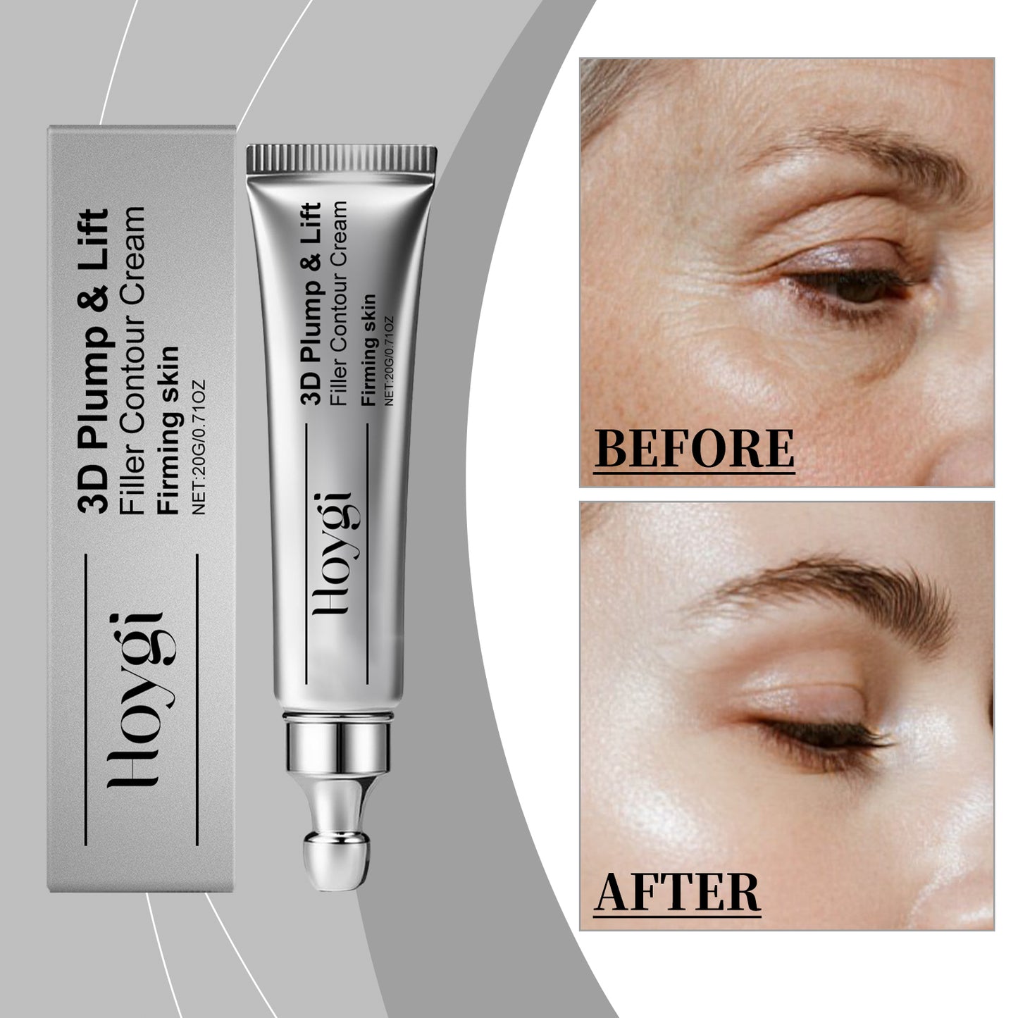 ✨ Hoygi Instant 3D Plump & Lift Eye Cream – Hydrating & Firming Eye Care for Fine Lines, Puffy Eyes & Dark Circles 👁️